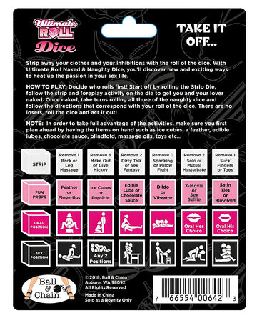 Ultimate Roll Naked & Naughty Dice Ball & Chain