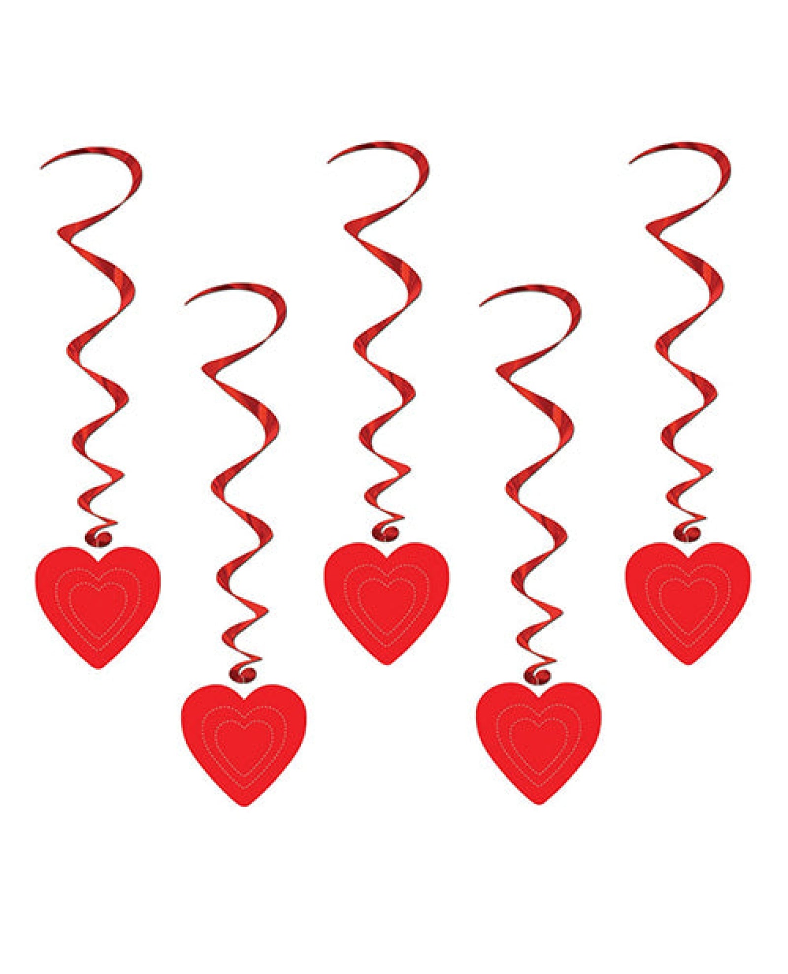 Valentines Heart Whirls - Red Beistle
