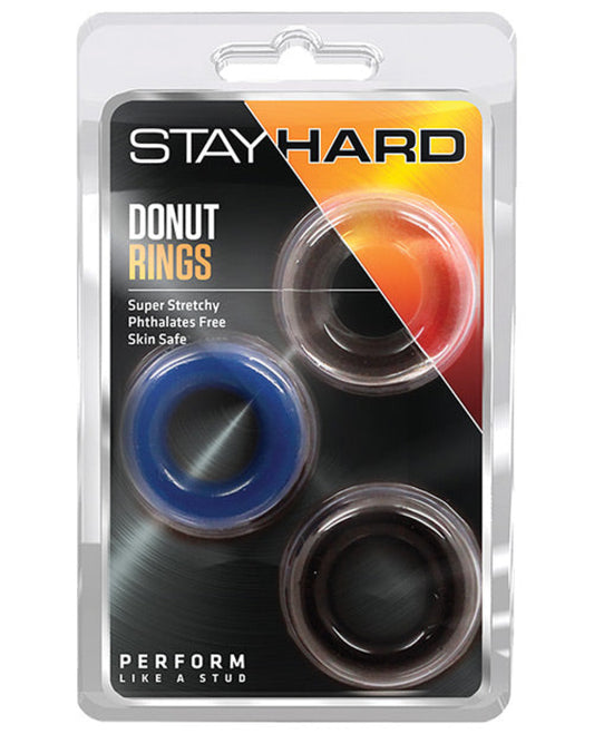 Blush Stay Hard Donut Rings 3 Pack Blush Novelties 1657