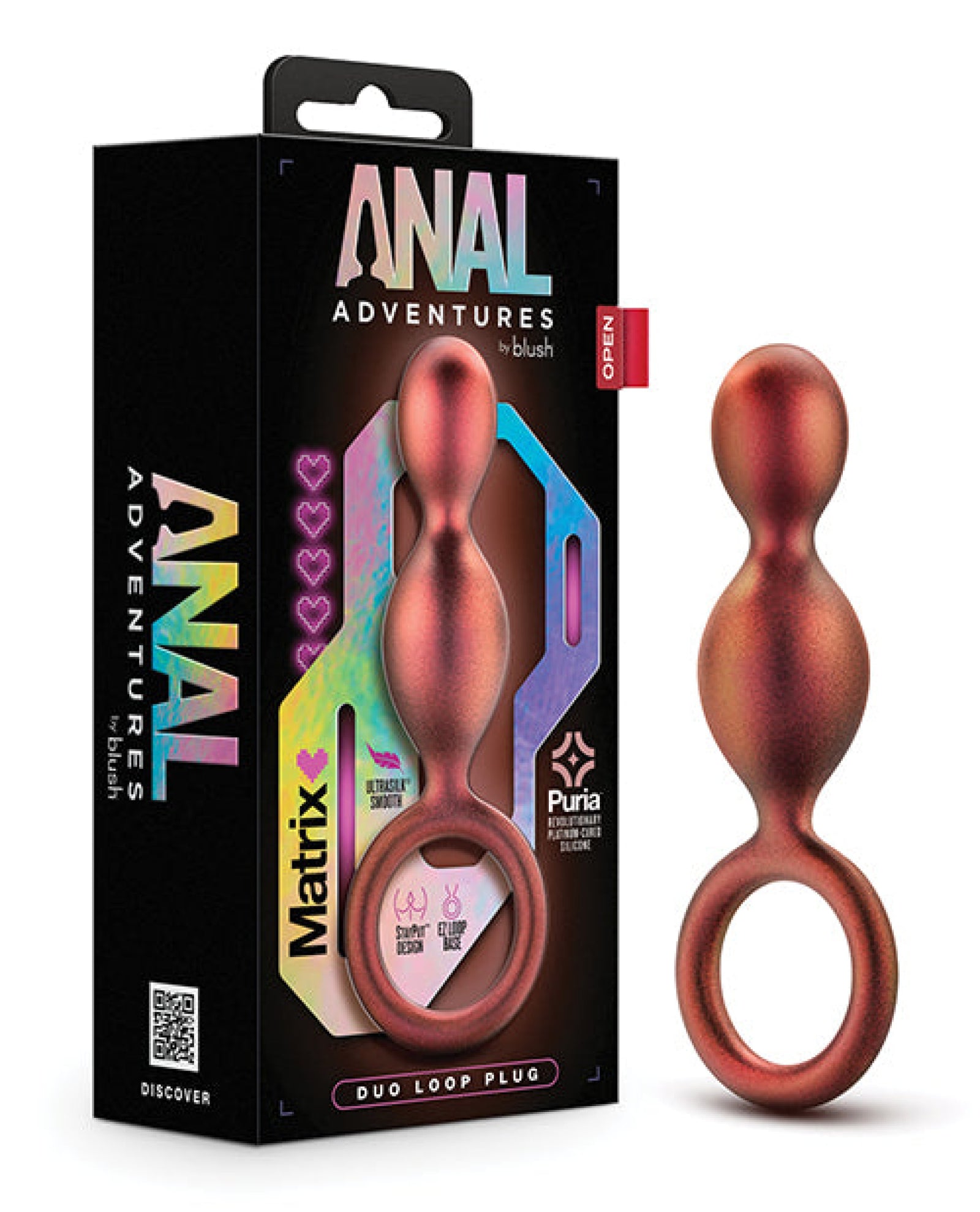 Blush Anal Adventures Matrix Duo Loop Plug - Copper Blush