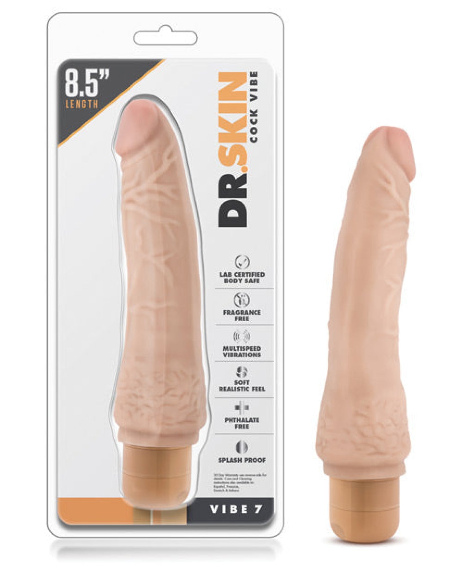 Blush Dr. Skin Vibe 8.5" Dong #7 - Beige Blush