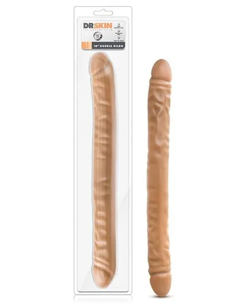 Blush Dr. Skin 18" Double Dildo - Mocha Blush Novelties