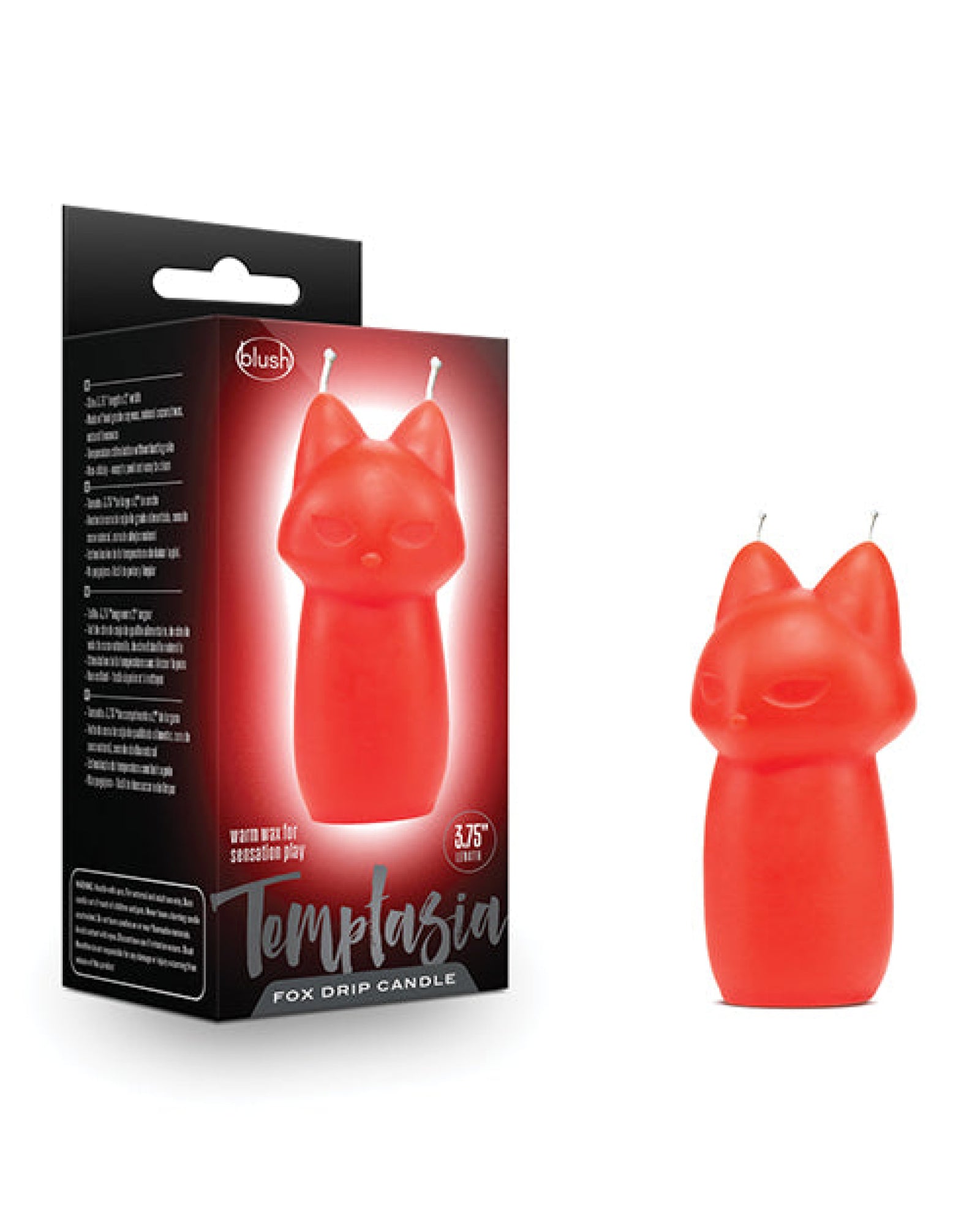 Blush Temptasia Fox Drip Candle - Red Blush