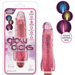 Blush Glow Dicks Glitter Vibrator Molly Blush Novelties