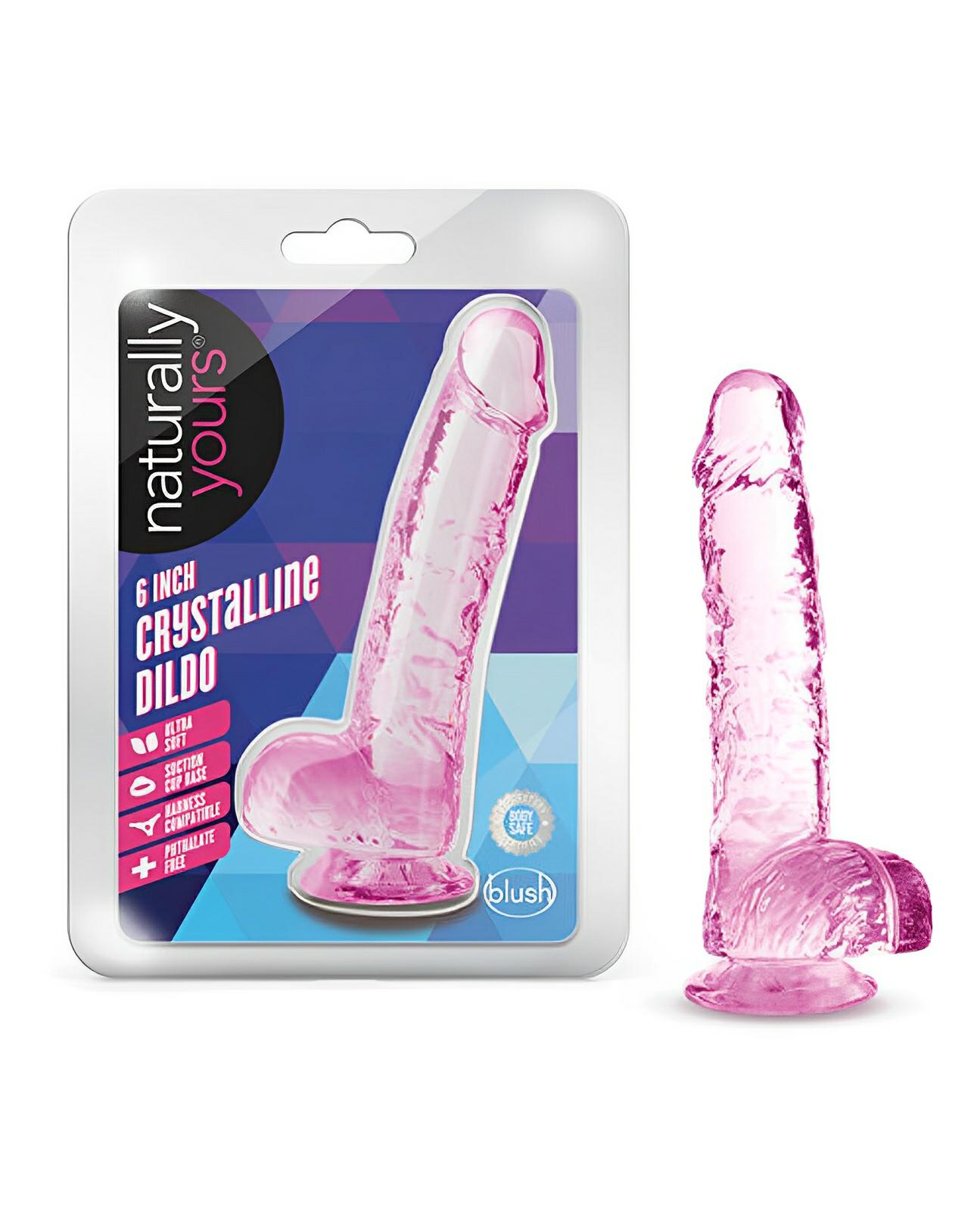 Blush Naturally Yours 6" Crystalline Dildo Blush