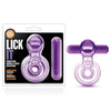 Blush Play With Me Lick It Vibrating Double Strap Cockring - Purple Blush