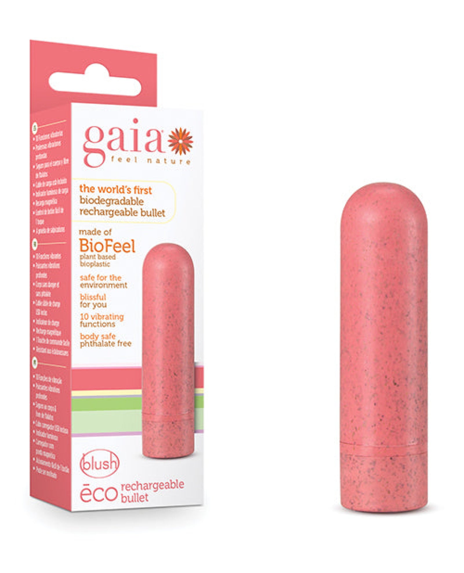 Blush Gaia Eco Rechargeable Bullet - Coral Blush
