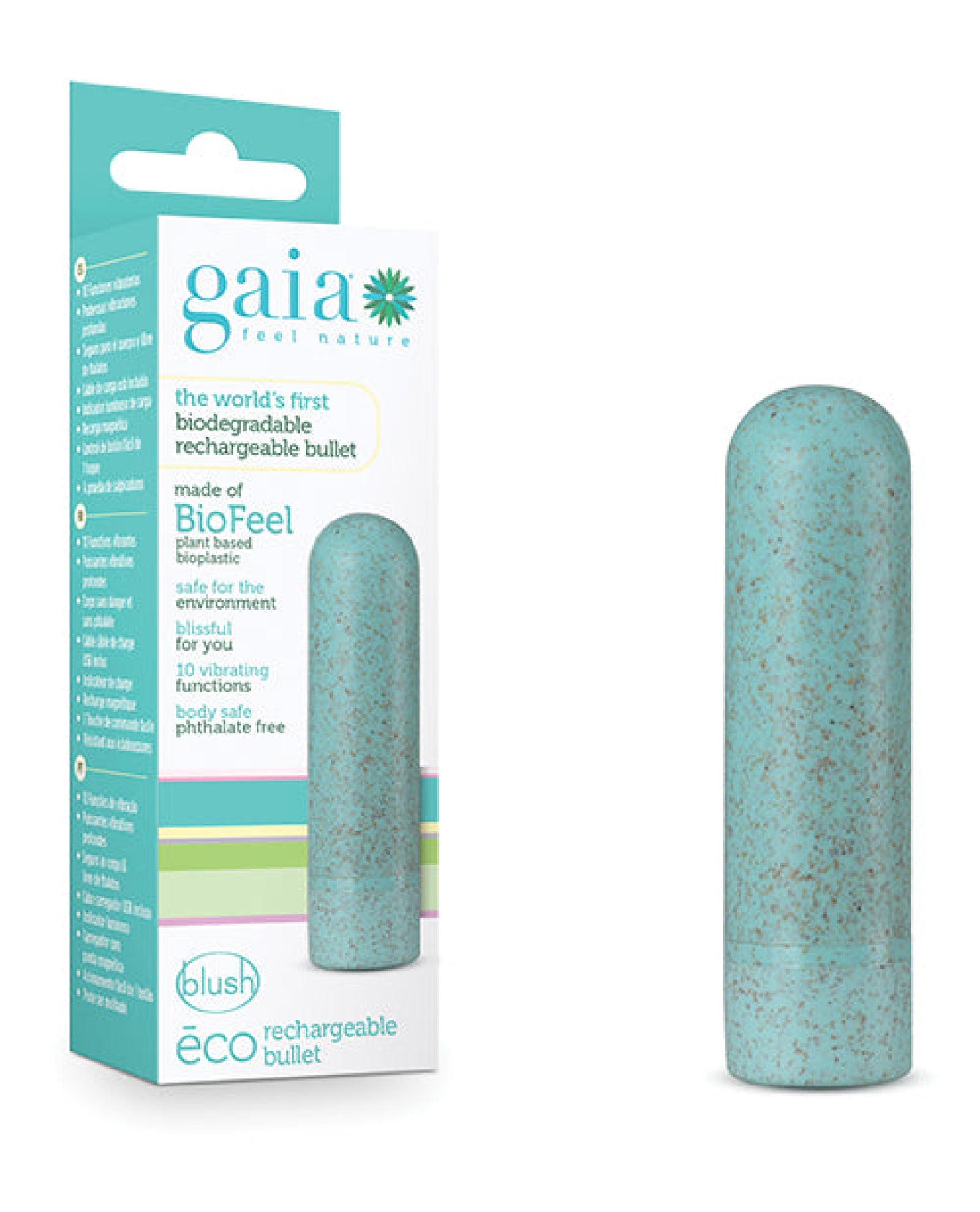 Blush Gaia Eco Rechargeable Bullet - Aqua Blush