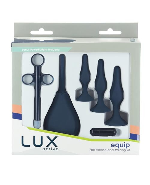 Lux Active Equip Silicone Anal Training Kit - Dark Blue BMS
