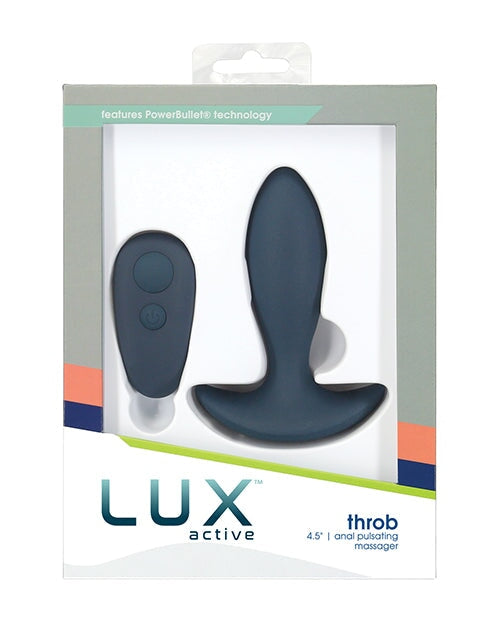 Lux Active Throb Anal Pulsating Massager W-remote - Dark Blue BMS