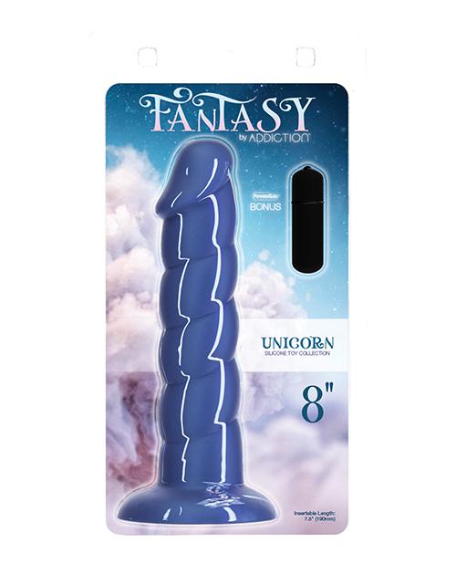 Fantasy Addiction 8" Unicorn Dildo - Blue BMS