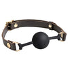 Spartacus Silicone Ball Gag - Brown Leather Strap Ball Spartacus