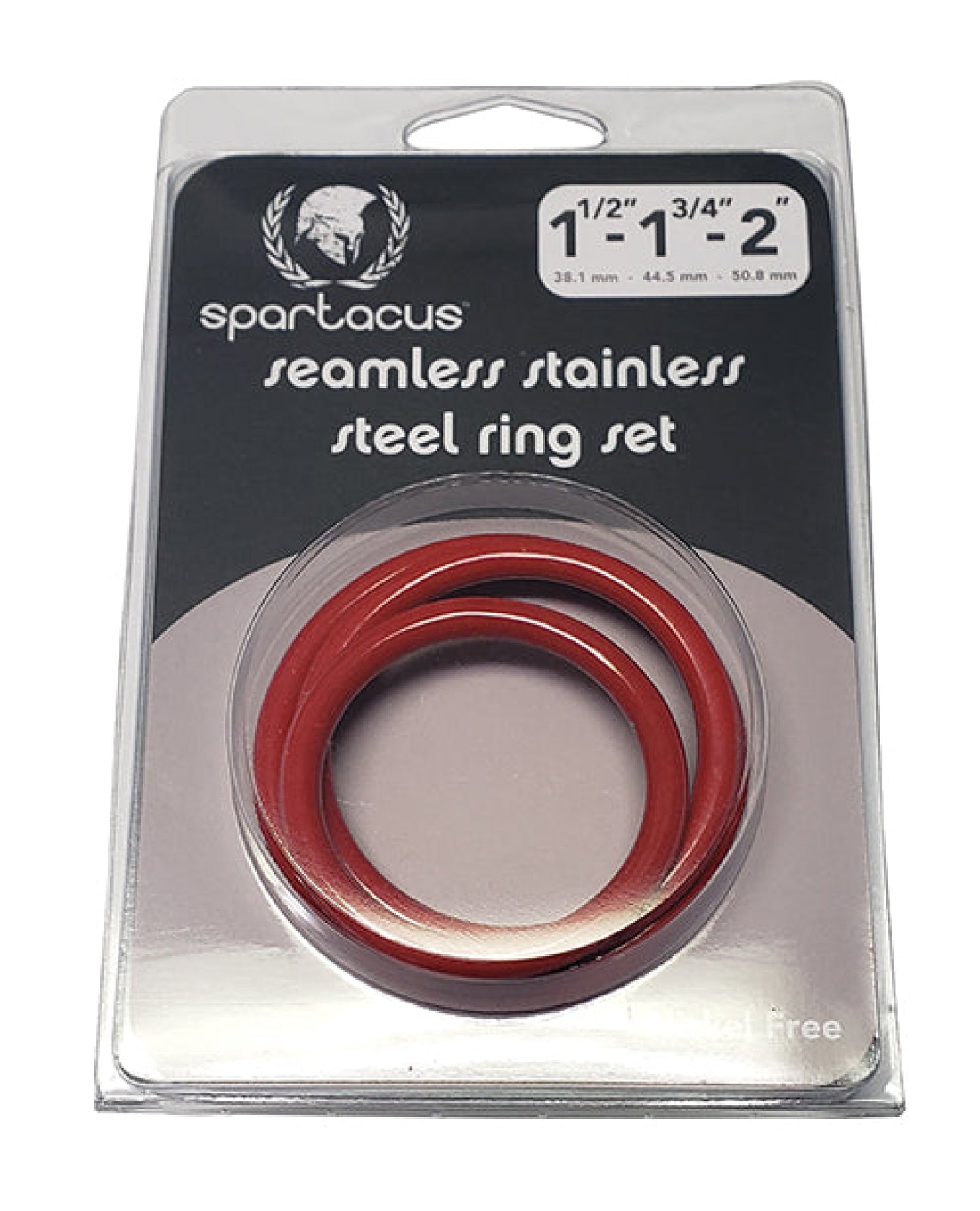 Spartacus Seamless Stainless Steel C-ring - Red Pack Of 3 Spartacus