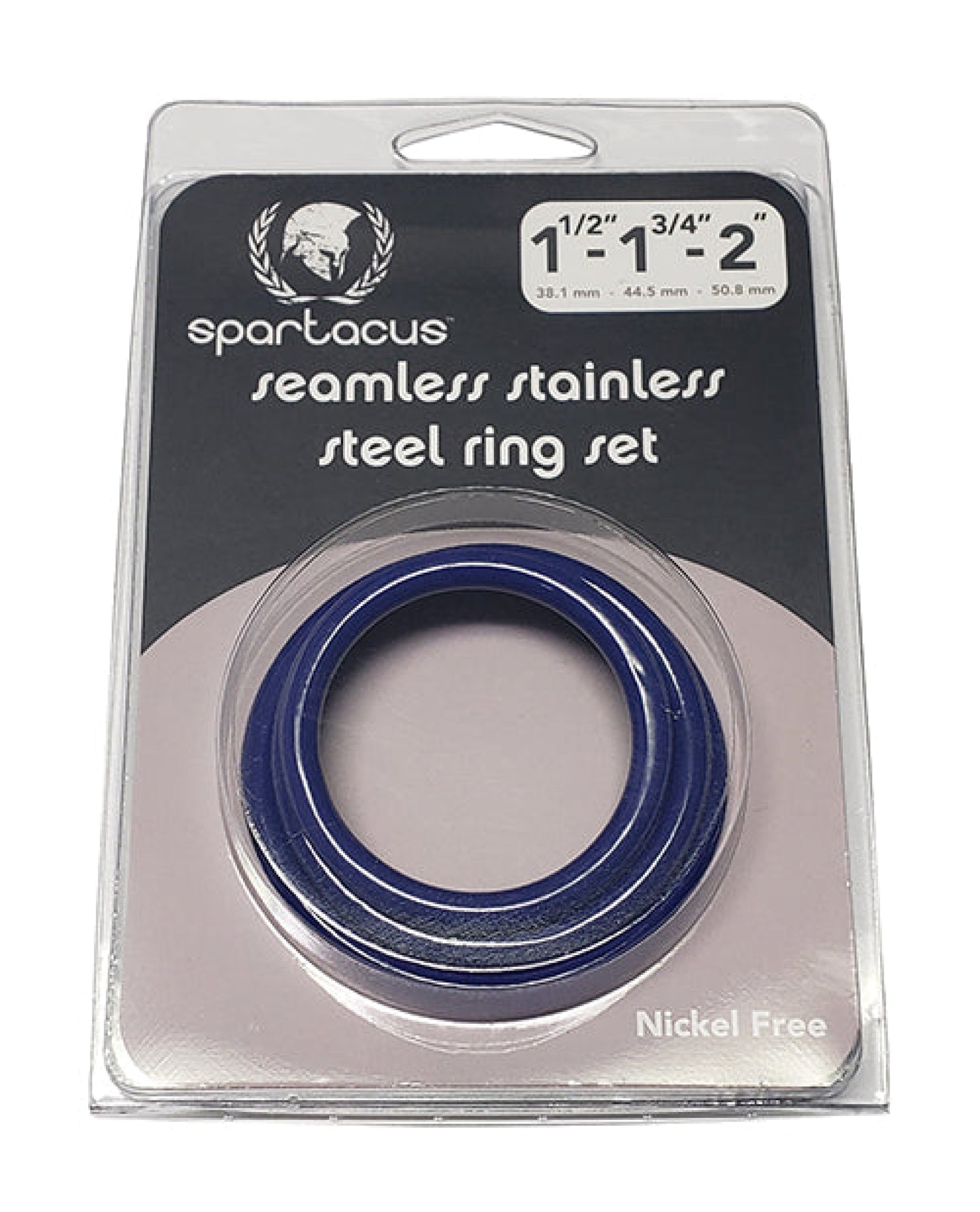 Spartacus Seamless Stainless Steel C-ring - Blue Pack Of 3 Spartacus