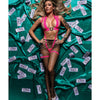Role Play Striptease Seductress 4 Pc Set Hot Pink Bodyzone Apparel