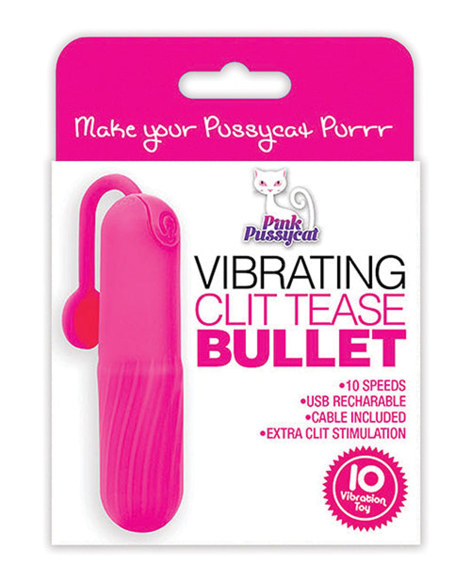 Pink Pussycat Vibrating Clit Tease Bullet - Pink Cousins Group