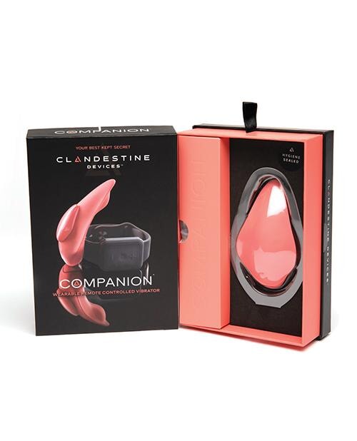 Clandestine Devices Companion Panty Vibe W-wearable Remote - Coral Clandestine