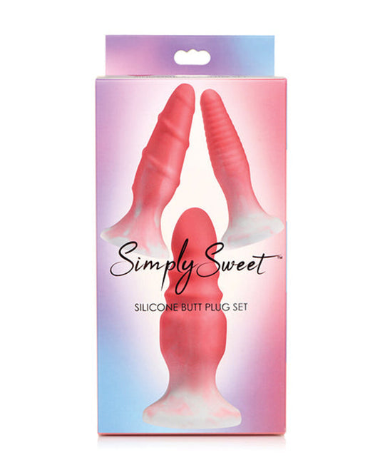 Curve Toys Simply Sweet Silicone Butt Plug Set Curve Toys 1657