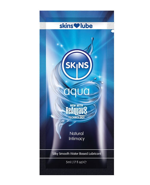 Skins Aqua Water Based Lubricant - 5 Ml Foil Creative Conceptions