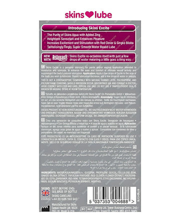 Skins Excite Water Based Lubricant - 4.4 Oz Creative Conceptions