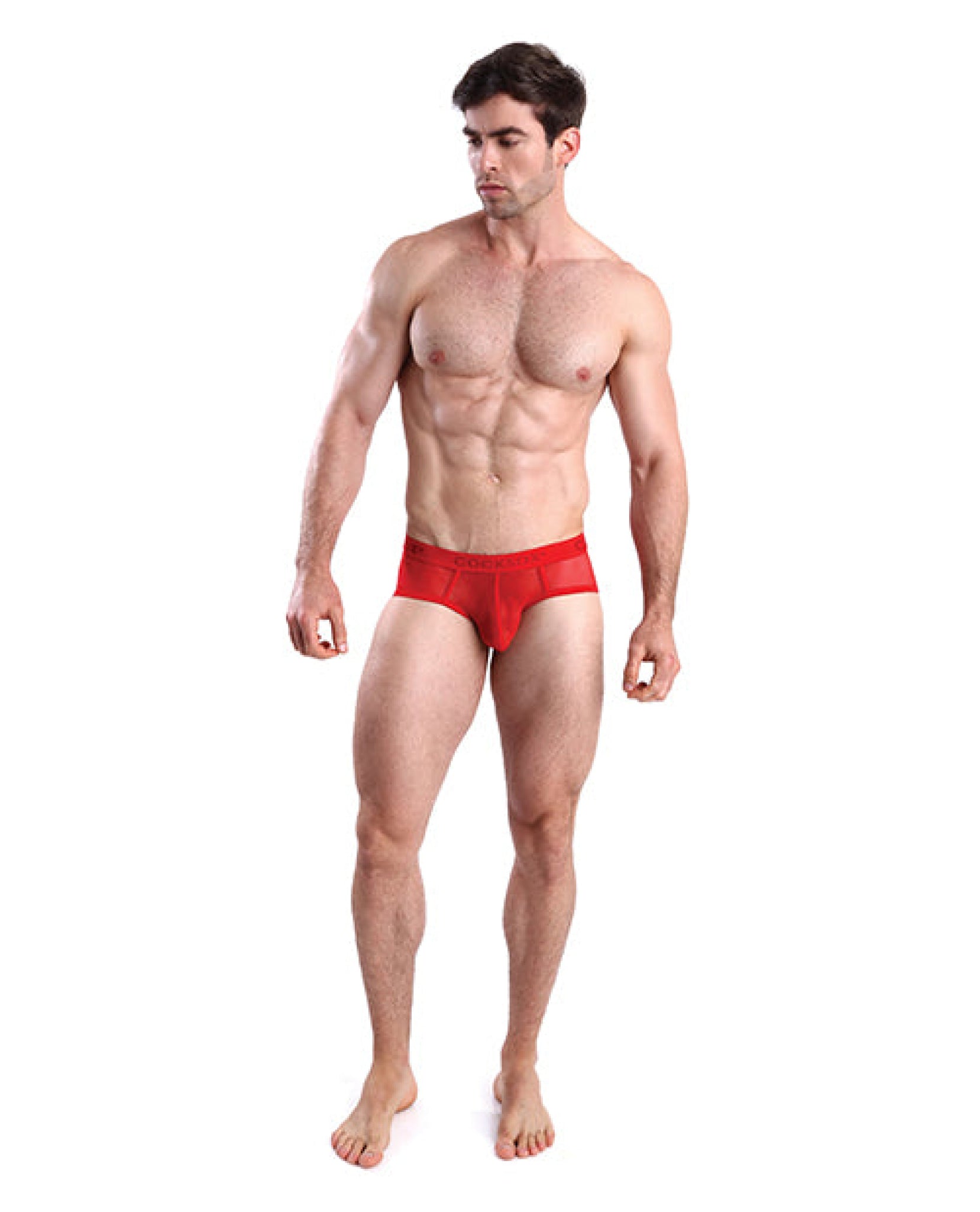 Cocksox Mesh Contour Pouch Sports Brief Fiery Red Cocksox