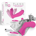 Omg Plaisir Wearable Clitoral Massager W-g-spot Vibrator - Pink Doctor Love