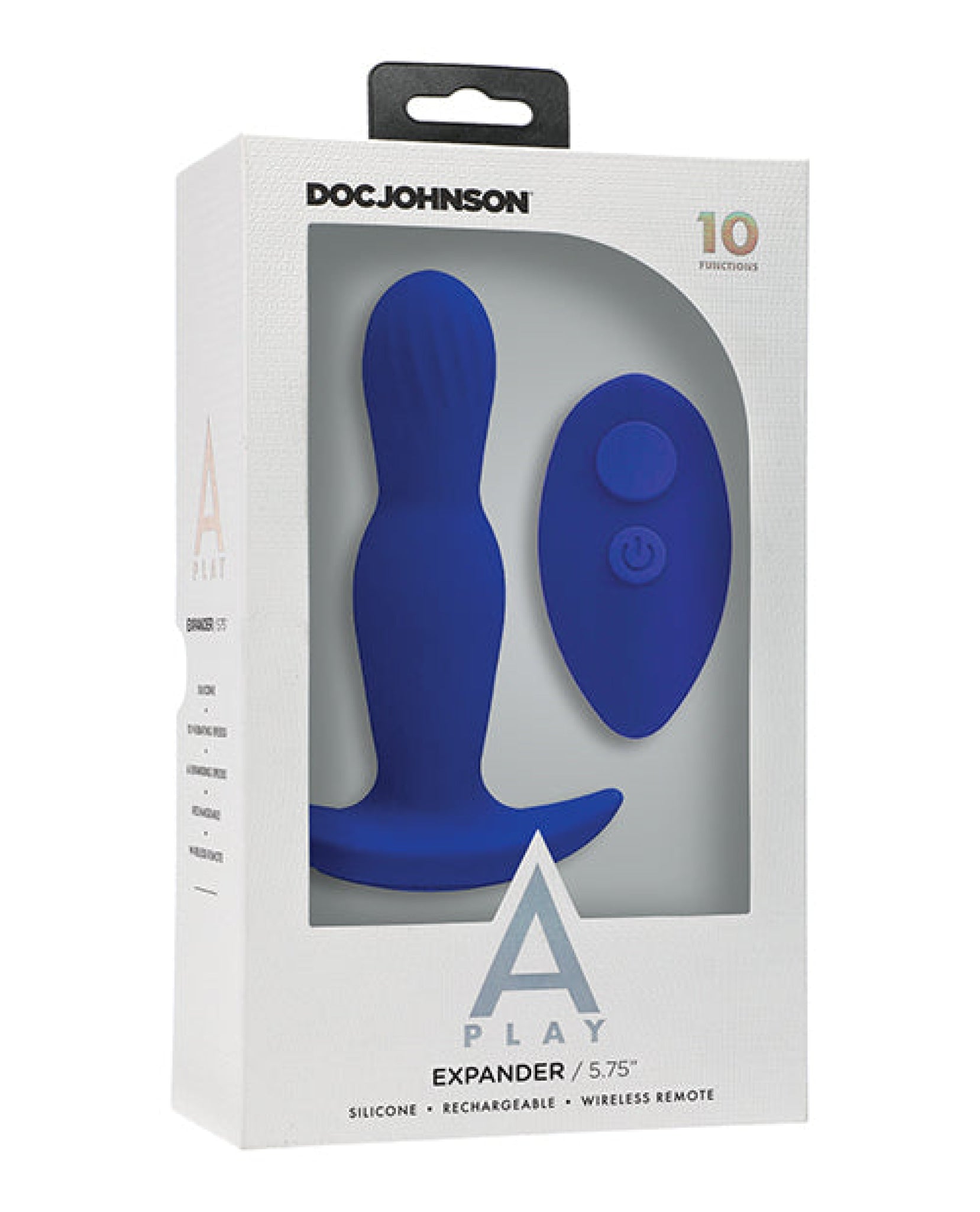 A Play Expander Rechargeable Silicone Anal Plug W/remote Doc Johnson