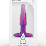 A Play 5" Groovy Silicone Anal Plug - Multicolor-yellow Doc Johnson