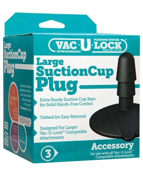 Vac-u-lock Large Suction Cup Plug - Black Doc Johnson