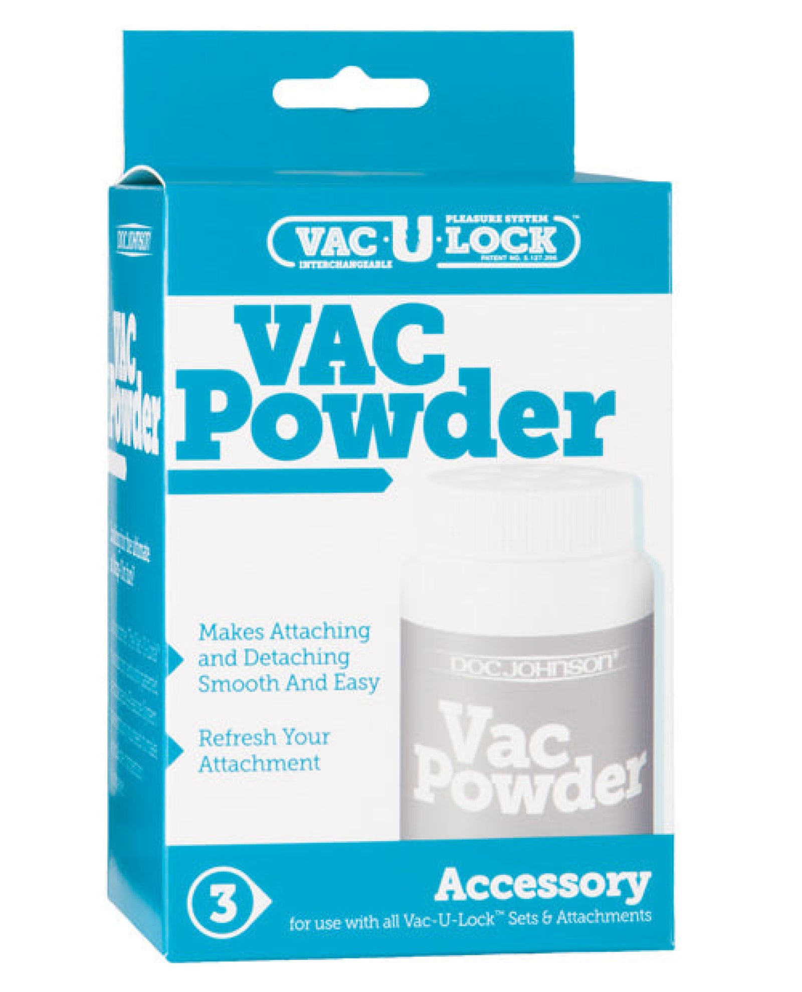 Vac-u-lock Powder Lubricant - White Doc Johnson
