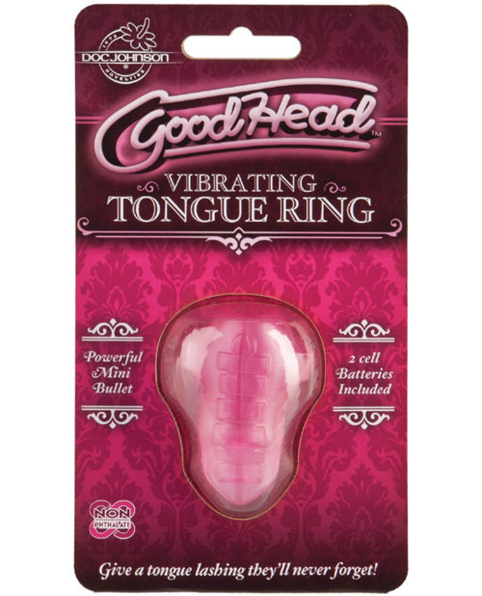 Goodhead Vibrating Tongue Ring - Pink Doc Johnson