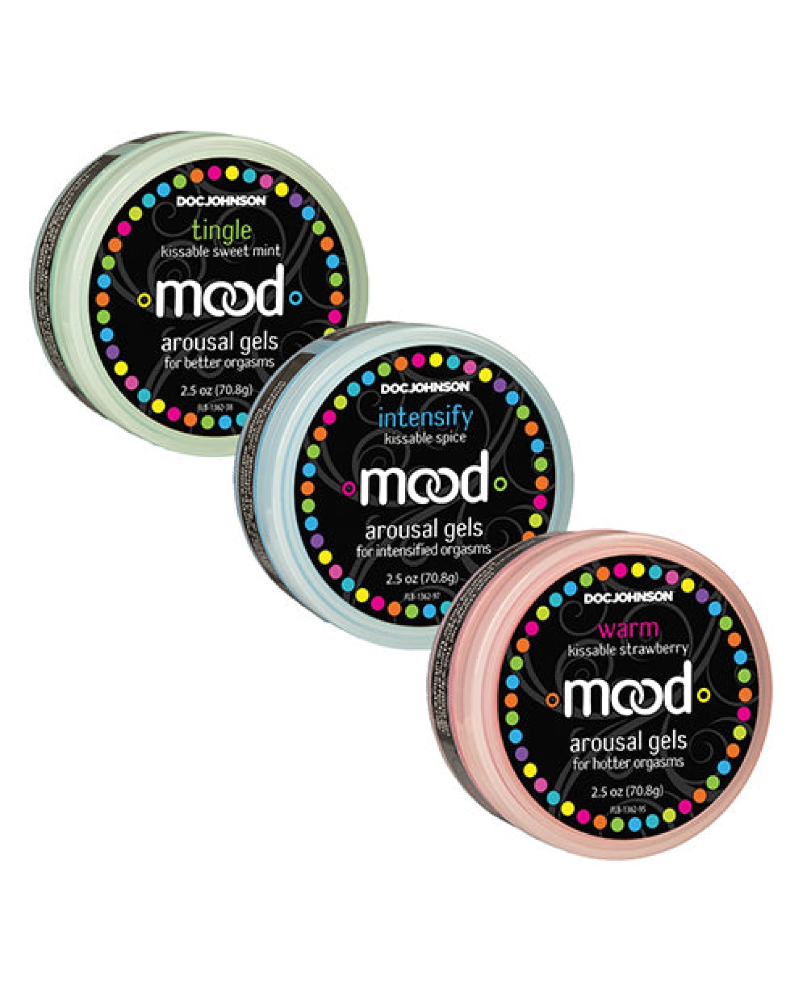 Mood Lube Kissble Foreplay Gels - 2 Oz Asst. Flavors Pack Of 3 Doc Johnson