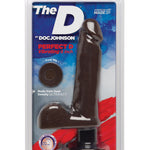 The D 8" Perfect D Vibrating W-balls - Chocolate Doc Johnson