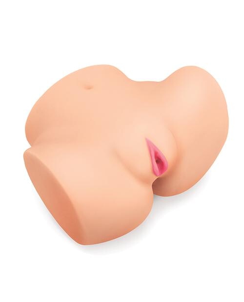 Luvdolz Remote Control Rechargeable Spread Eagle Pussy & Ass W-douche - Ivory Luvdolz