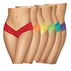 6 Pc Low Rise Neon Pride Panty Pack Asst. Colors O-s Escante