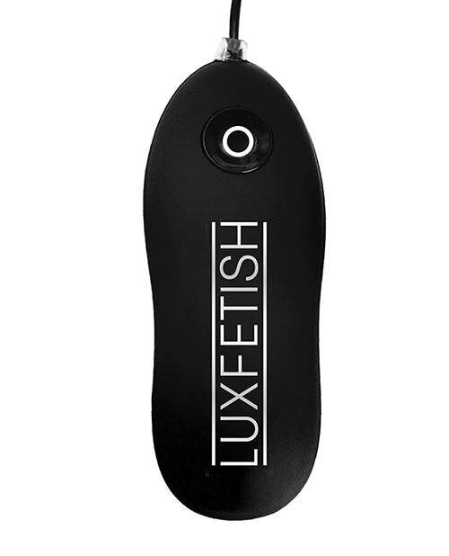 Lux Fetish 4" Inflatable Vibrating Butt Plug W-suction Base - Black Lux Fetish