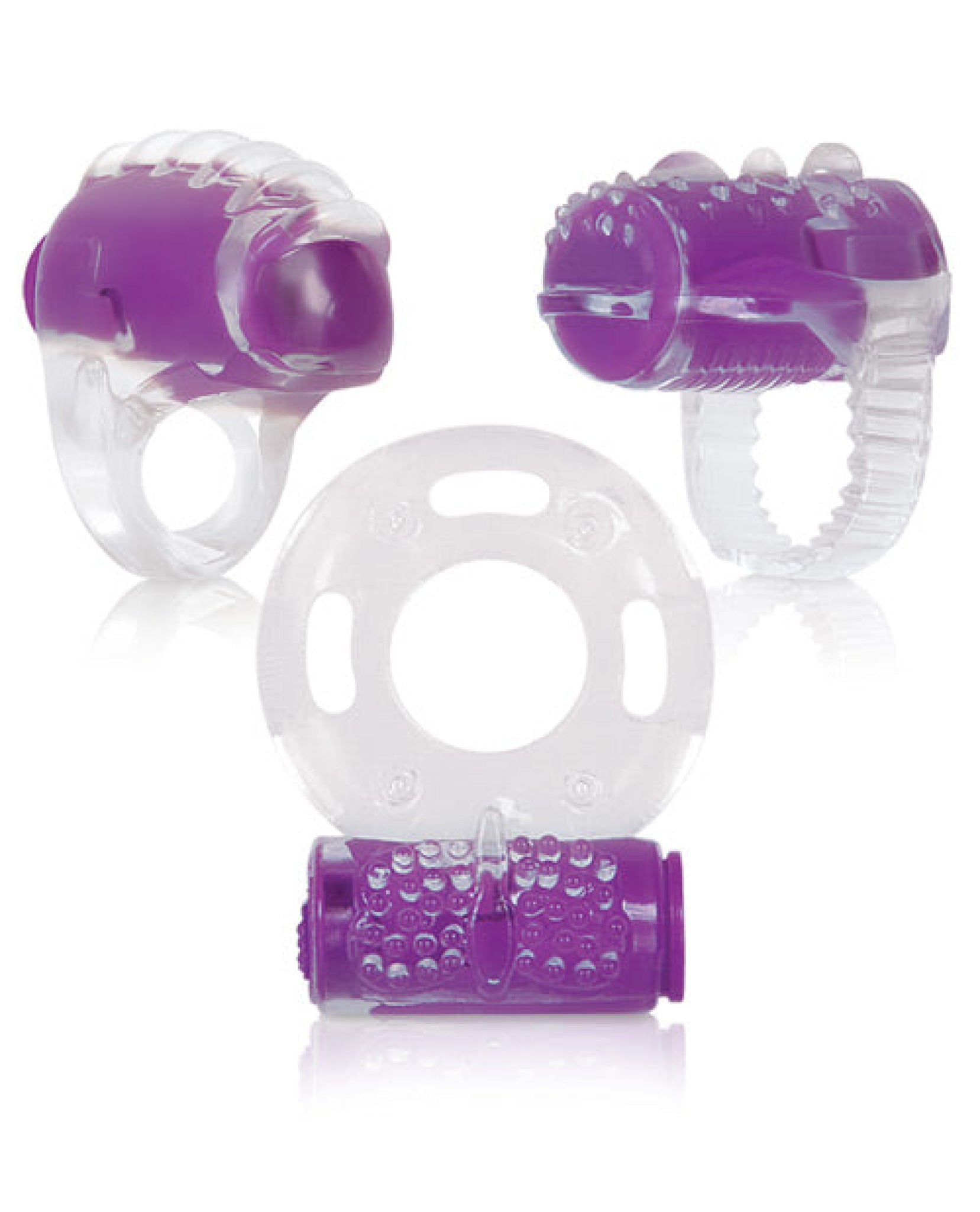 Evolved Ring True Unique Pleasure Rings Kit - 3 Pack Clear-purple Evolved Novelties
