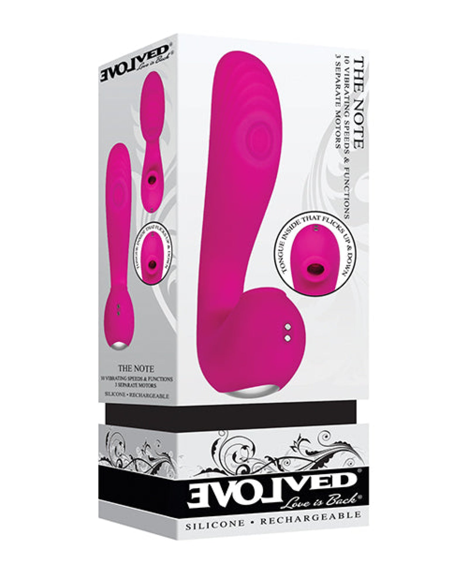 Evolved The Note Thumping Licking Vibe- Pink Evolved Novelties