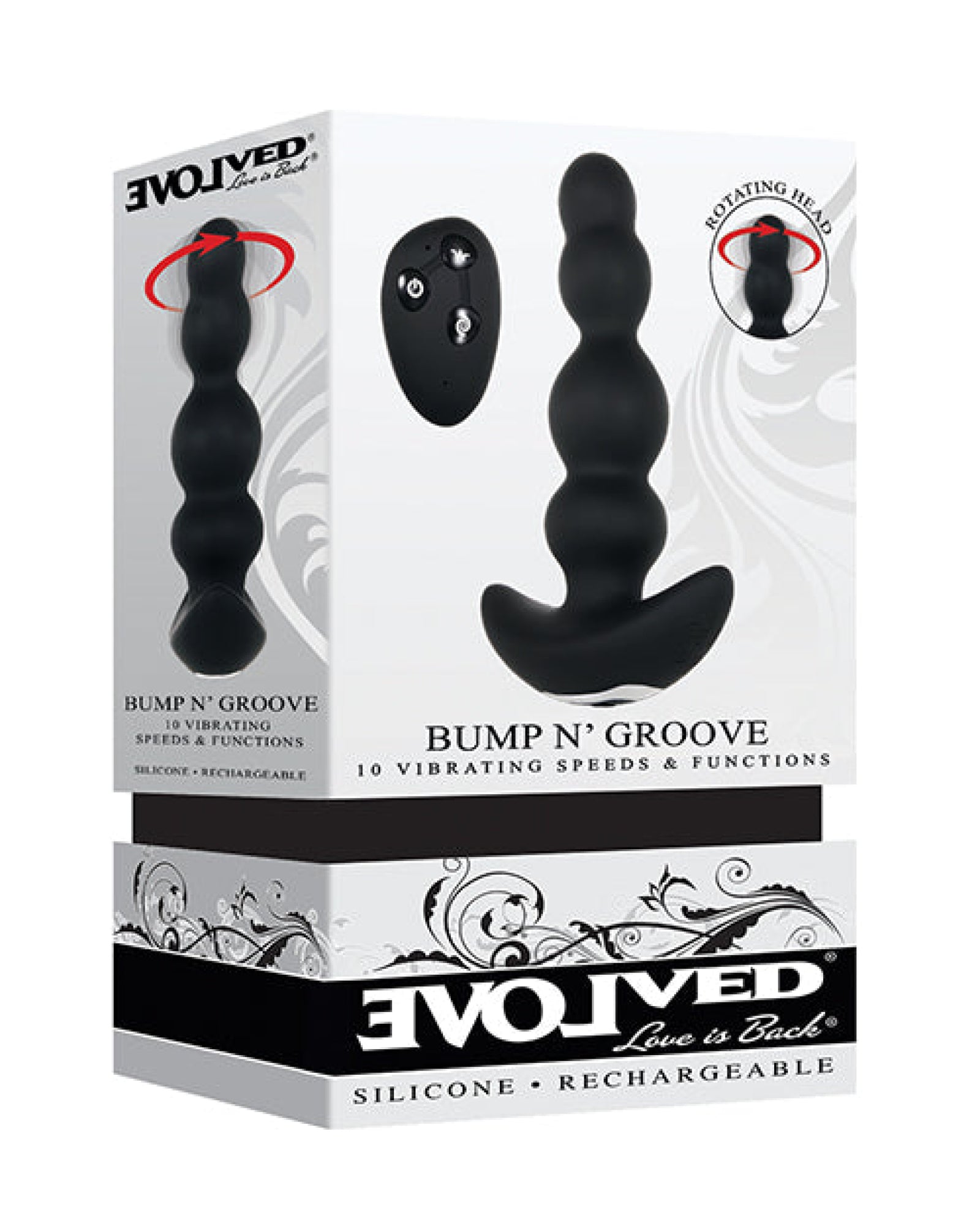 Evolved Bump N' Groove Vibrating Butt Plug - Black Evolved Novelties