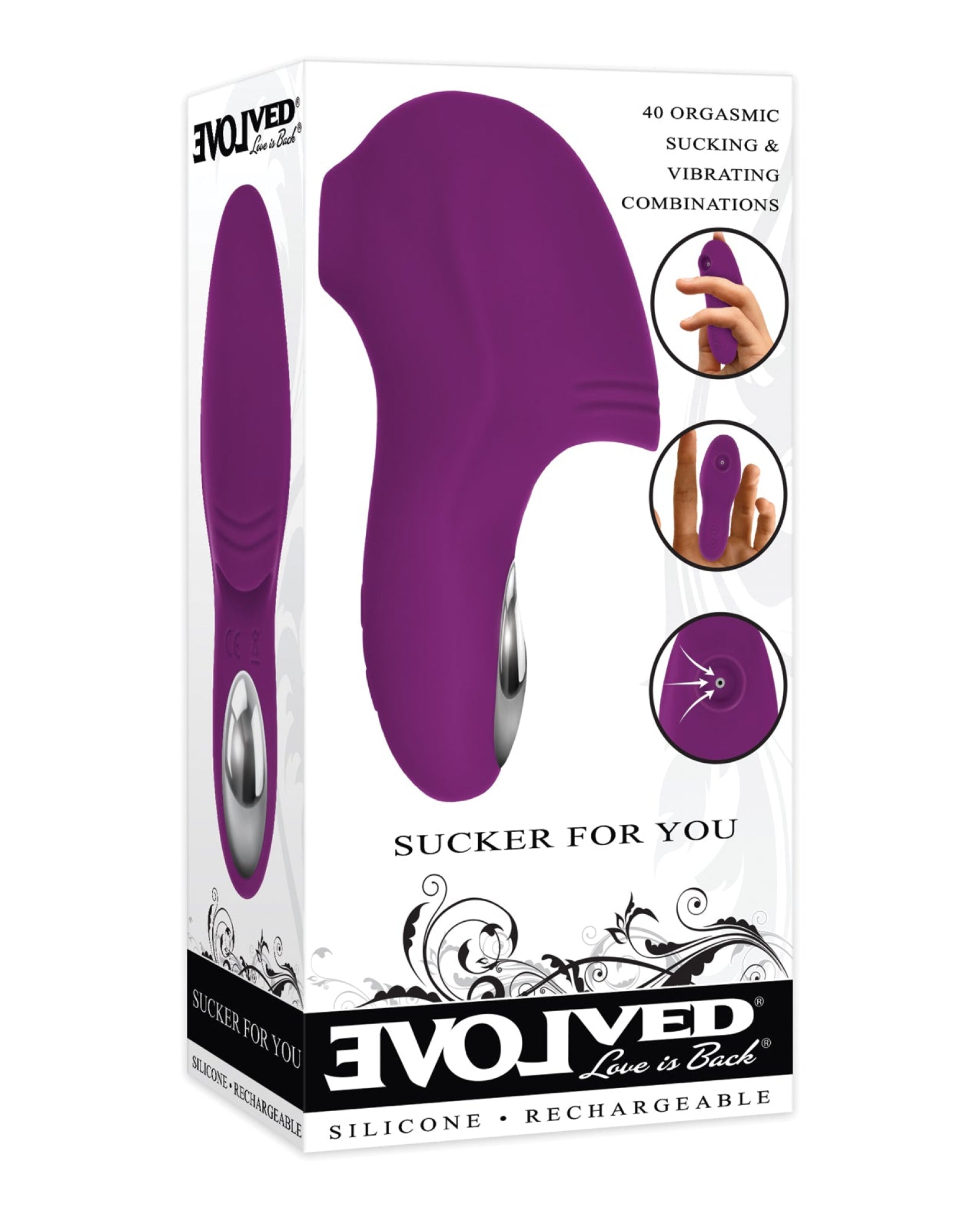 Evolved Sucker For You Finger Vibe - Purple Evolved Novelties