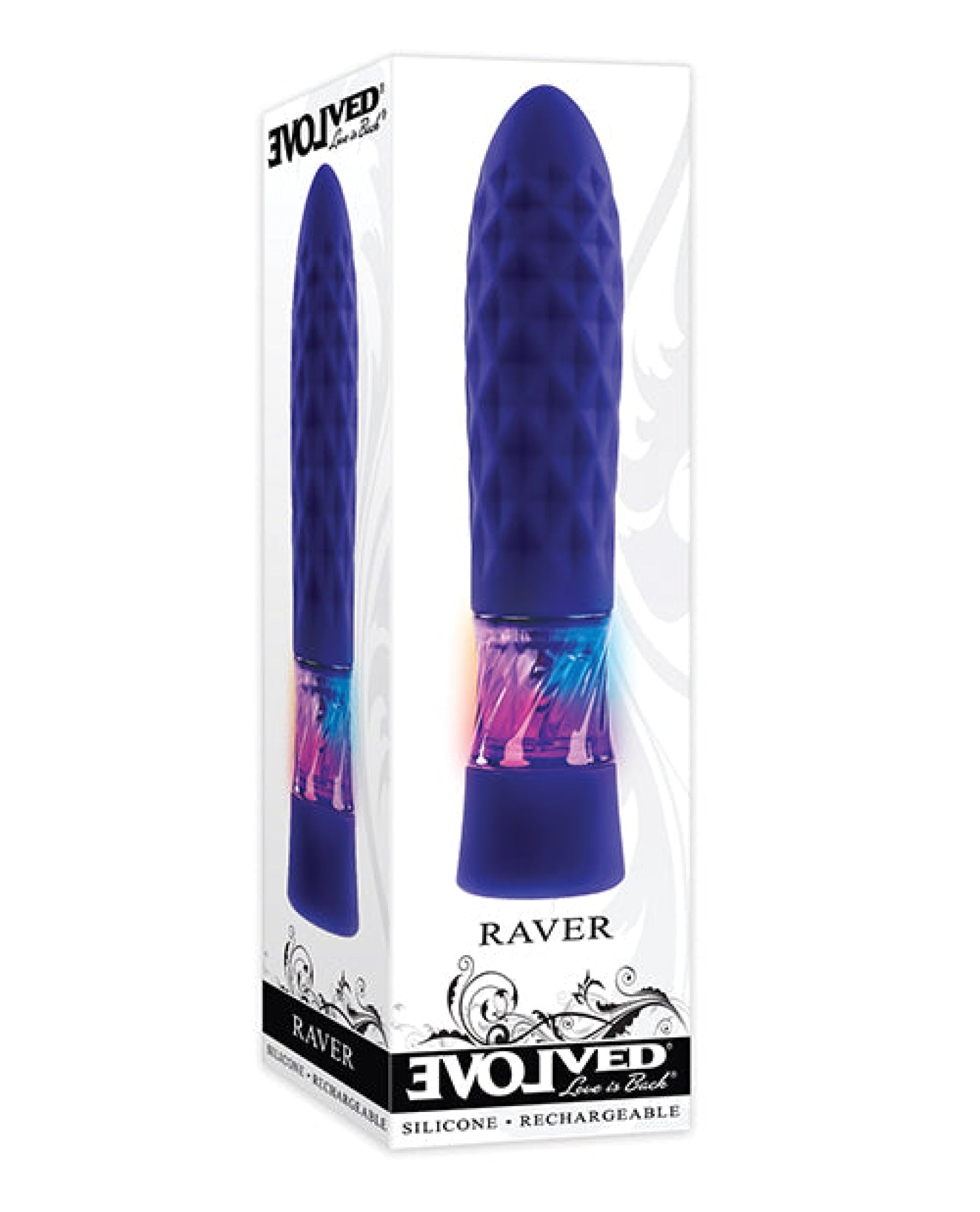 Evolved Raver Light Up Bullet - Purple Evolved Novelties
