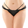 Posey Strappy Lace & Microfiber Crotchless Panty Qn Fantasy Lingerie