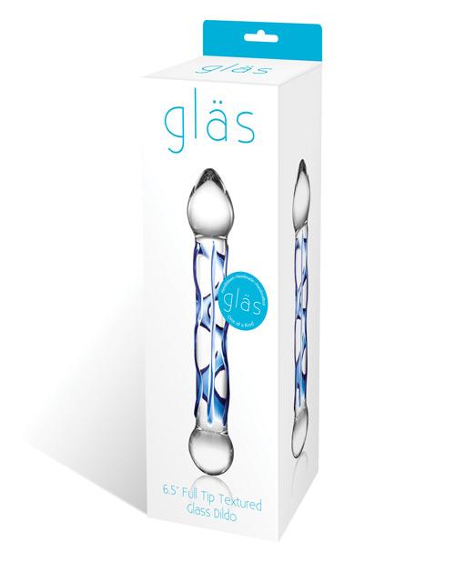 Glas 6.5" Tip Textured Glass Dildo Gläs