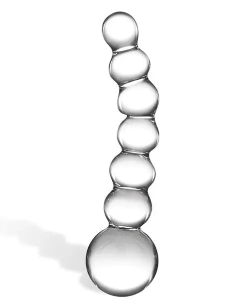 Glas 5" Curved Glass Beaded Dildo Gläs