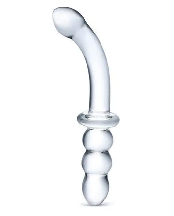 Glas 8" Ribbed G-spot Glass Dildo Gläs