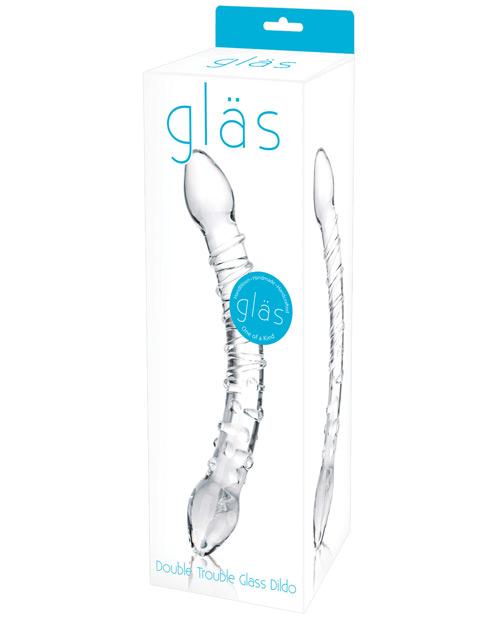 Glas Double Trouble Glass Dildo Gläs