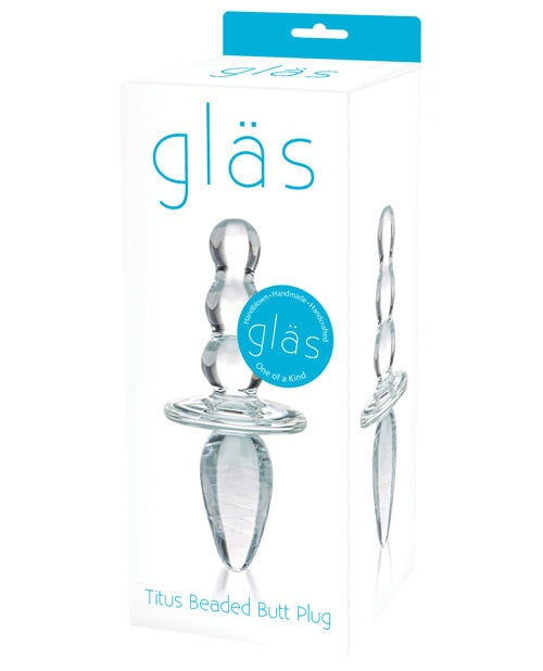 Glas Titus Beaded Glass Butt Plug Gläs