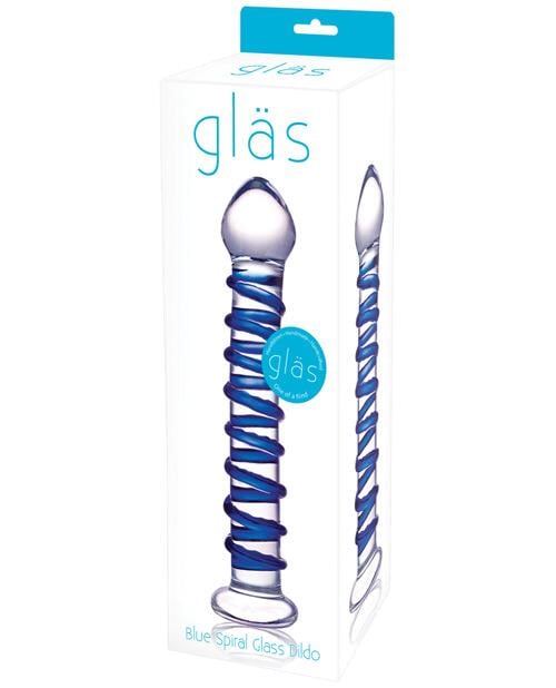 Glas Spiral Glass Dildo - Blue Gläs