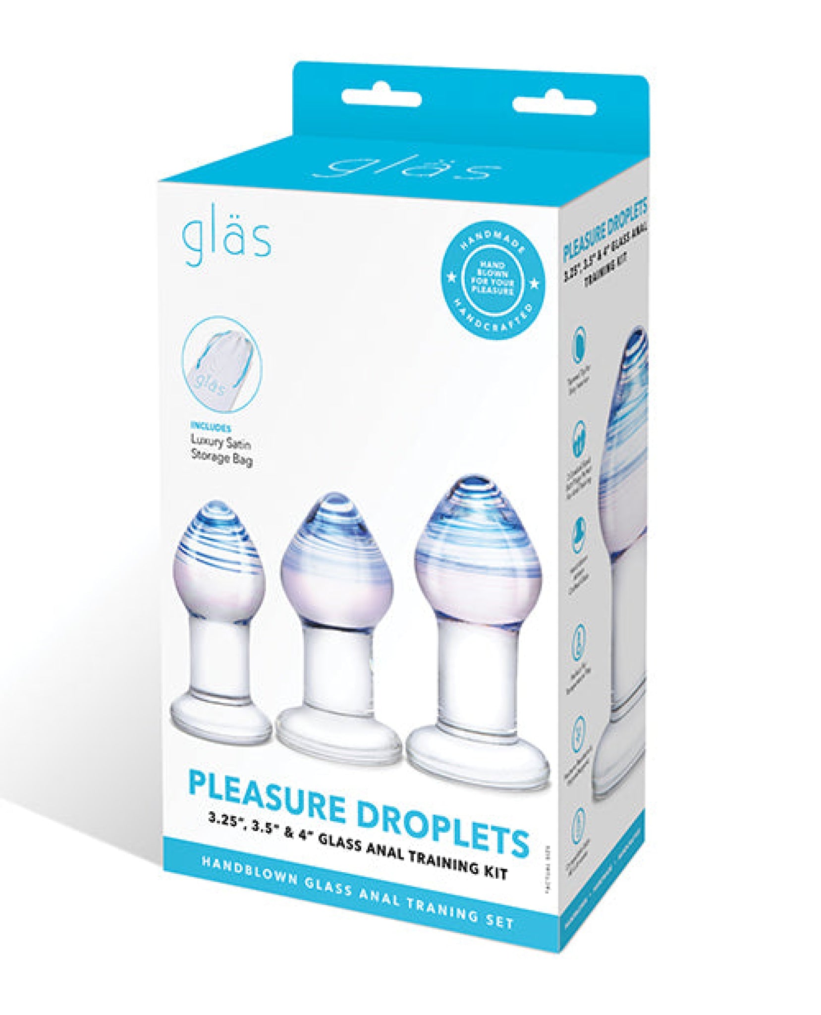 Glas Pleasure Droplets Anal Training Kit Gläs