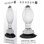 Gender X Crystal Ball Plug W-suction Cup - Clear Gender X